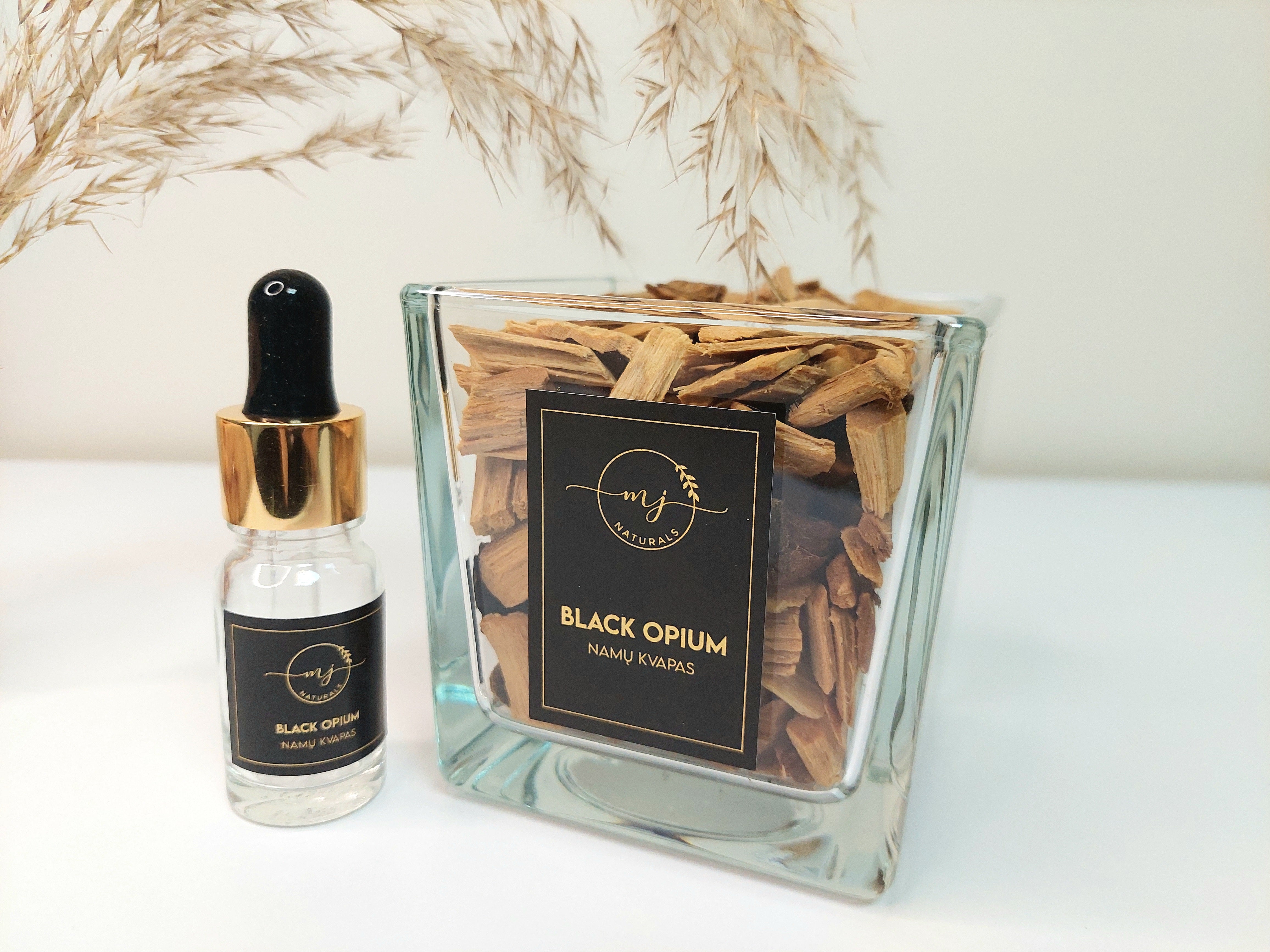 Namų kvapas su mediena BLACK OPIUM